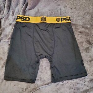 PSD Underwear Boxer Briefs Black/Gold Mens Size Large NWOT